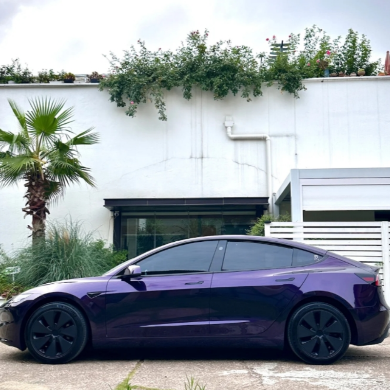 PET Gloss Metallic Midnight Purple Car Vinyl Wrap review 0