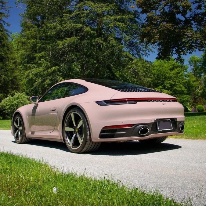 Super Gloss Pale Pink Car Vinyl Wrap review Anerya 02