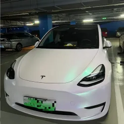 Tesla Matte Aurora White Car Vinyl Wrap review Diuig