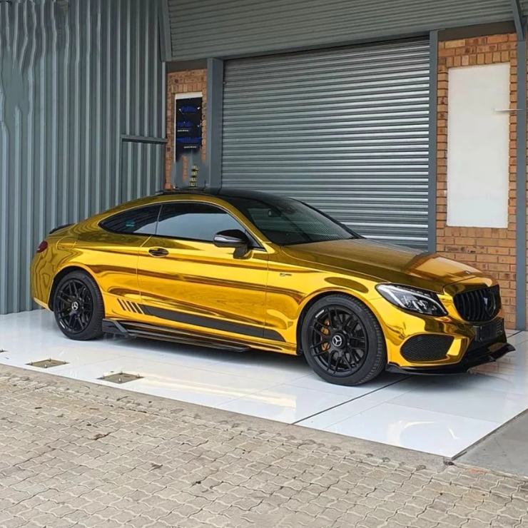 Chrome Mirror Gold Car Vinyl Wrap review Dufb 02