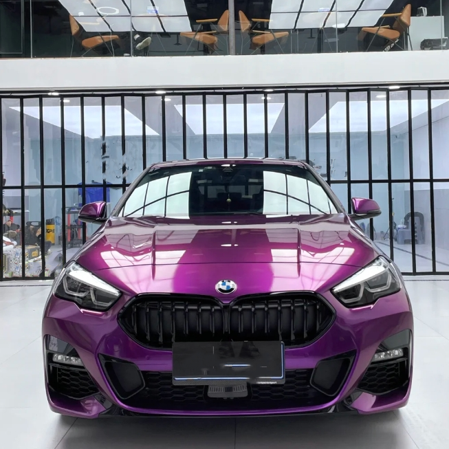 Gloss Metallic Grape Purple Car Vinyl Wrap review 1