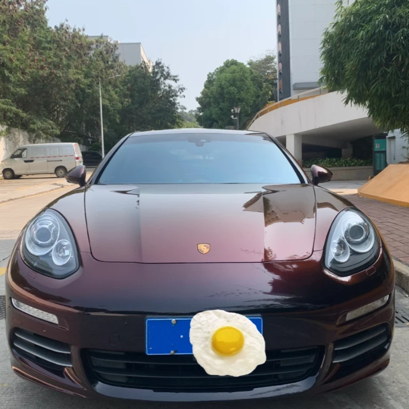 PET Gloss Shifting Red to Black Car Vinyl Wrap review Hanna 01