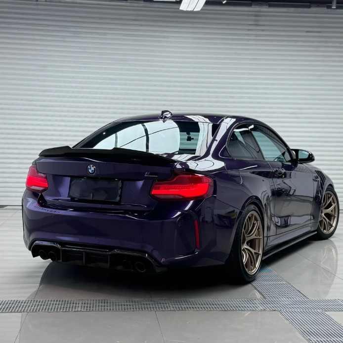 PET Gloss Metallic Midnight Purple Car Vinyl Wrap review 1