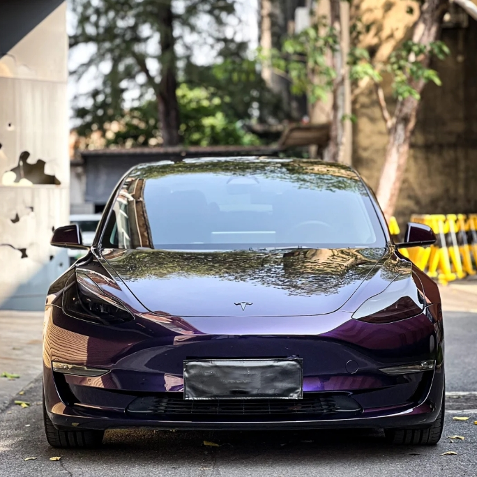 PET Gloss Metallic Midnight Purple Car Vinyl Wrap review 0