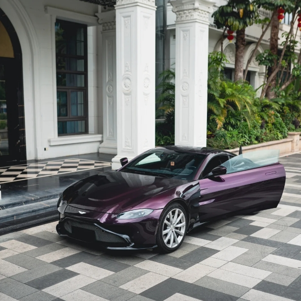 PET Gloss Metallic Gloss Gentian Purple Car Vinyl Wrap review 0