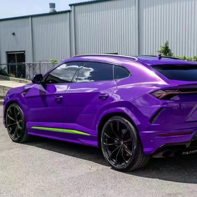 Gloss Metallic Plum Explosion Purple Car Vinyl Wrap review Robin 02