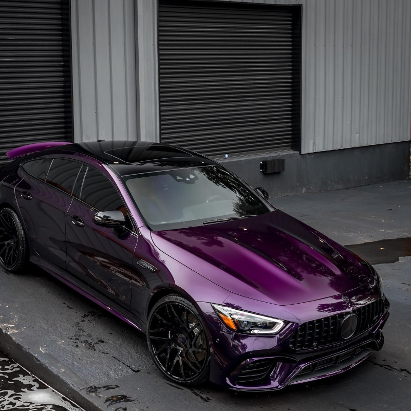 PET Gloss Metallic Midnight Purple Car Vinyl Wrap review 0