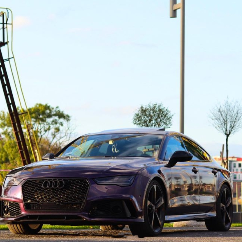 PET Gloss Metallic Midnight Purple Car Vinyl Wrap review 1