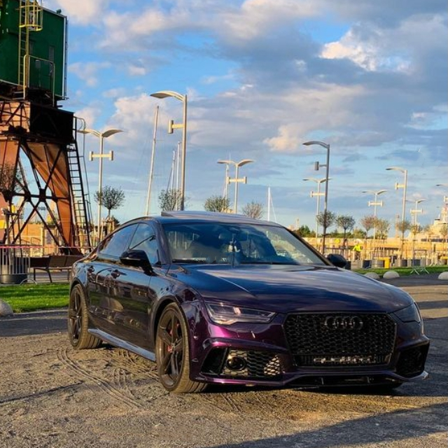 PET Gloss Metallic Midnight Purple Car Vinyl Wrap review 0