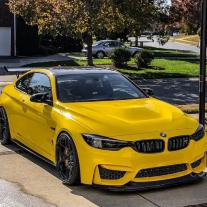 Super Gloss Yellow Car Vinyl Wrap review 0