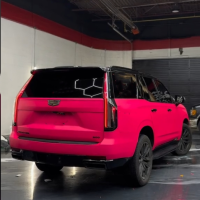 Super Gloss Fluorescent Pink Car Vinyl Wrap review 1