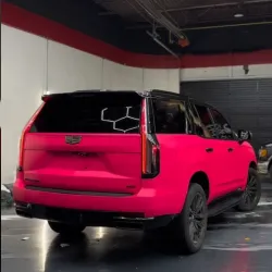 Super Gloss Fluorescent Pink Car Vinyl Wrap review Gudb 02