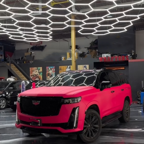 Super Gloss Fluorescent Pink Car Vinyl Wrap review Gudb 01