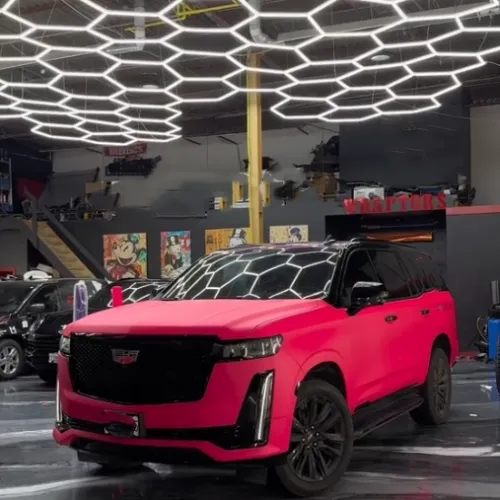 Super Gloss Fluorescent Pink Car Vinyl Wrap review 