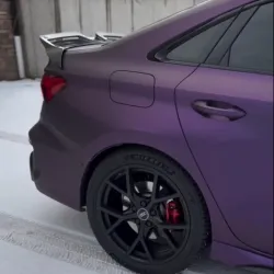 Matte Dark Purple Vinyl Wrap Car Wrap review Anchd 03