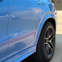 Super Gloss Miami Blue Car Vinyl Wrap review 2