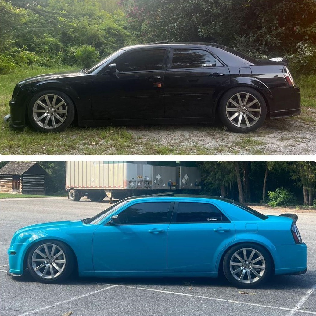 Super Gloss Miami Blue Car Vinyl Wrap review Yujdcish 02