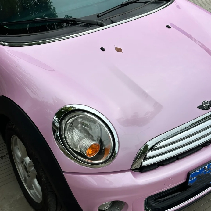 Macaron Cherry Pink Car Vinyl Wrap review 1