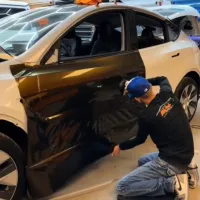 Gloss Metallic Midnight Gold Car Vinyl Wrap review 0