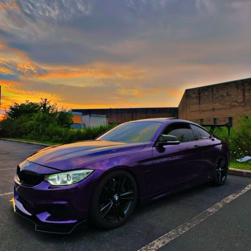 Super Gloss Black Purple Carbon Car Vinyl Wrap review 