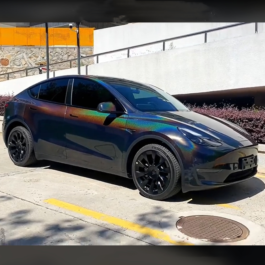 Glossy Laser Black Car Vinyl Wrap review Rhisuhddc 01