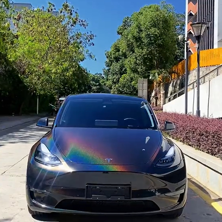 Glossy Laser Black Car Vinyl Wrap review Rhisuhddc 02