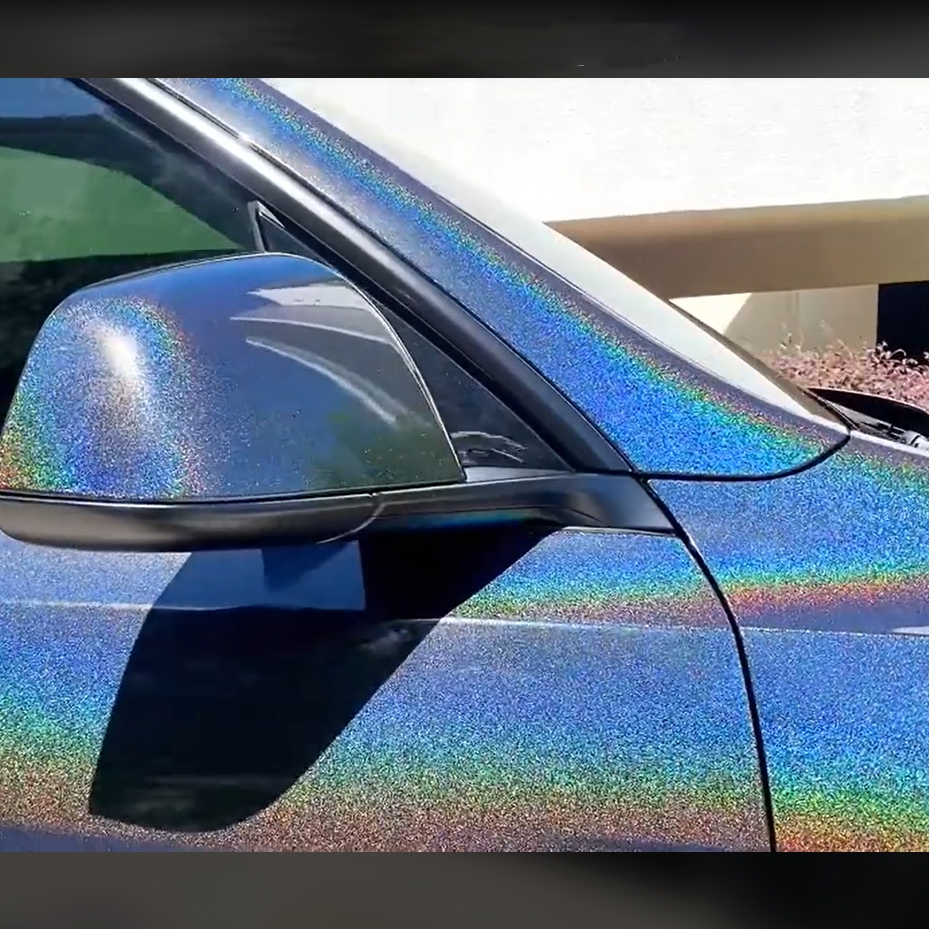 Glossy Laser Black Car Vinyl Wrap review Rhisuhddc 03