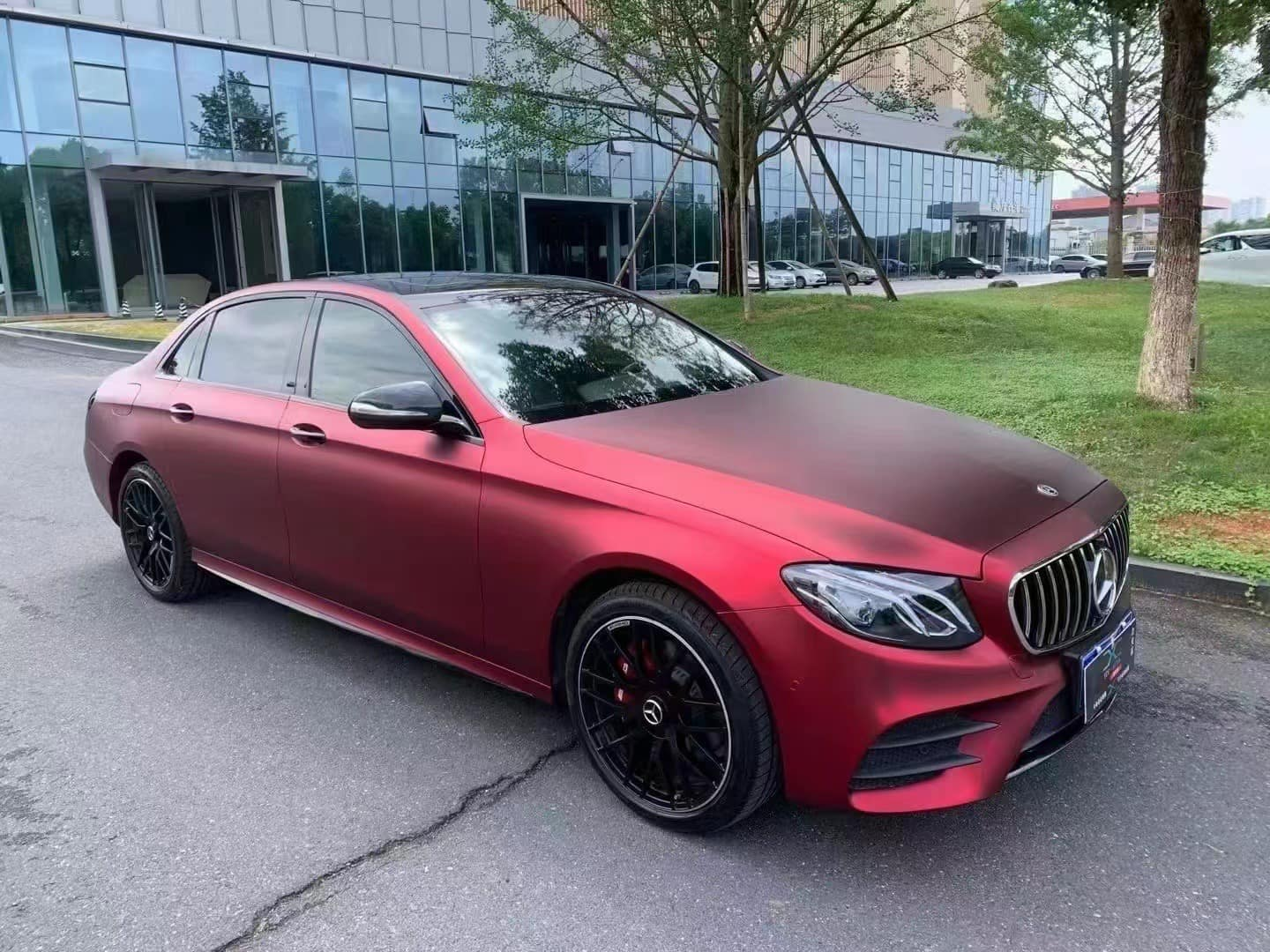 PET Benz Matte Metallic Romance Red Car Vinyl Wrap review 0