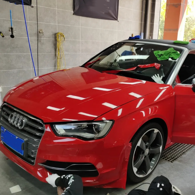  Super Gloss Candy Red Car Vinyl Wrap review 0