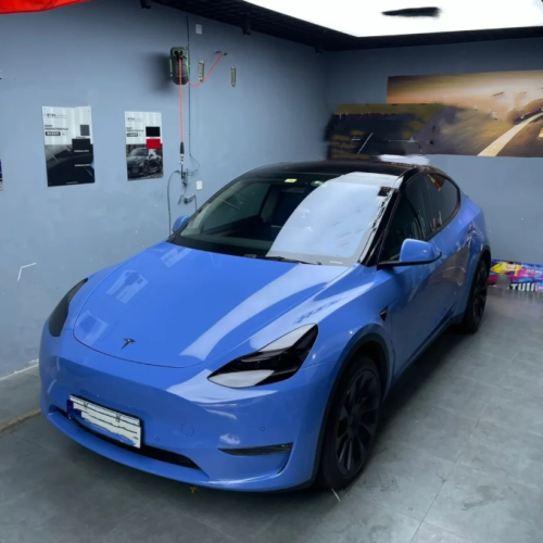 Glossy Crystal Abudhabi Blue Car Vinyl Wrap review 
