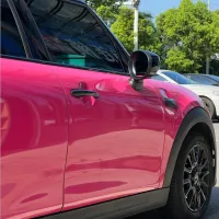 Super Gloss Rose Red Car Vinyl Wrap review 2