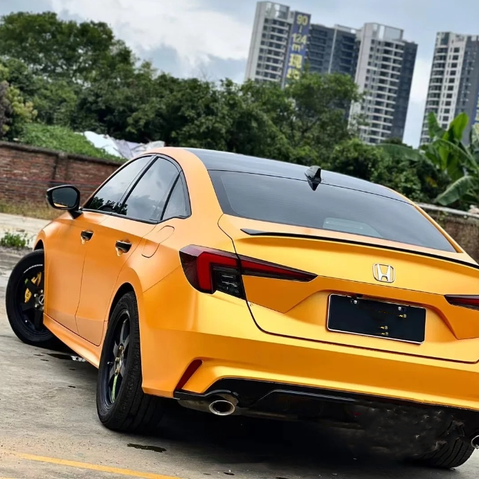 Tesla Heavy Metal Sparkle Yellow Car Vinyl Wrap review Whfduie 02