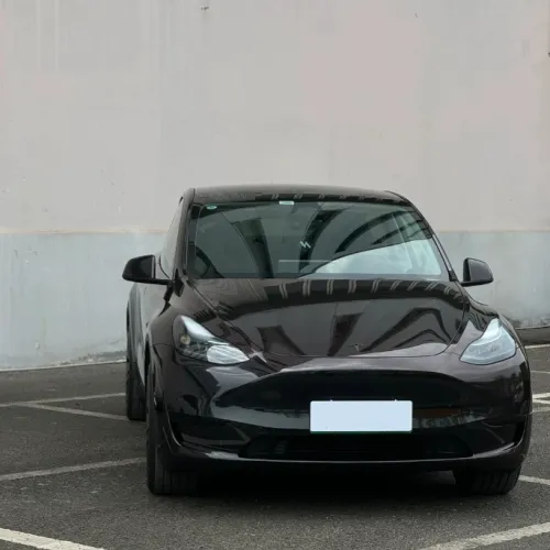 Tesla Glossy PET Diamonds Black Red Car Vinyl Wrap review 