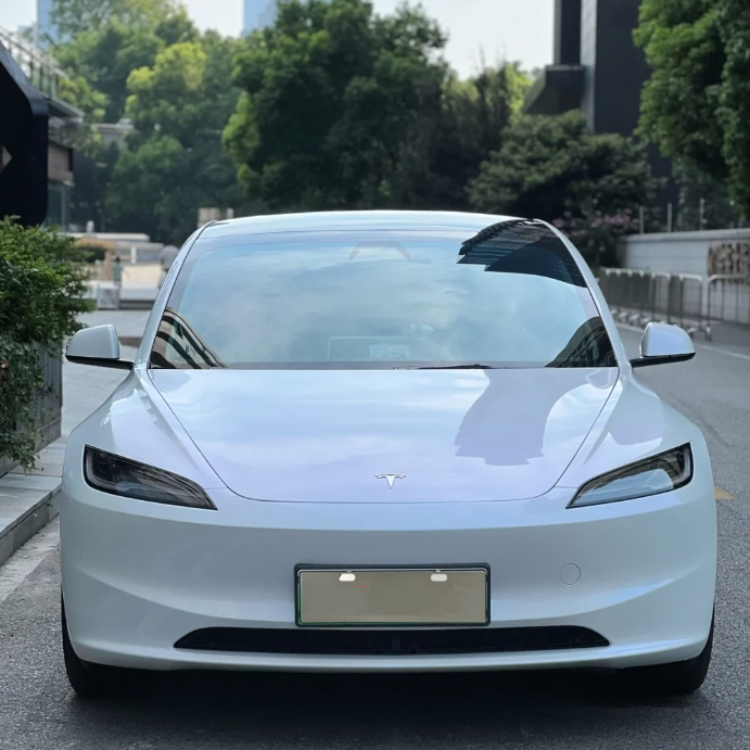 Tesla BMW Gloss PET Diamond Blue White Car Vinyl Wrap review Huidcg