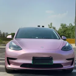 Porsche BMW Tesla  Benz Gloss PET Bentley Passion Pink Car Vinyl Wrap review Ruajeghfu