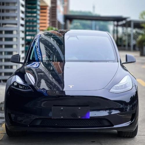 Tesla PET Spar Blue Black Car Vinyl Wrap review 