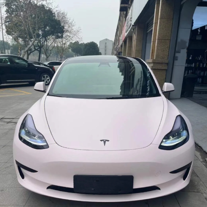 Tesla Ultimate Flat Baby Pink Car Vinyl Wrap review 0