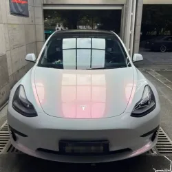BMW Gloss PET Diamond Pink White Car Vinyl Wrap review Cwufgy