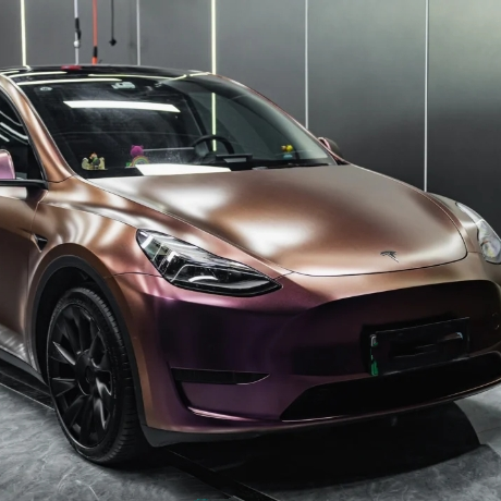 Matte Diamond Night Brown Red Car Vinyl Wrap review 0