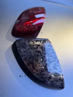 Super Gloss Forging Carbon Red Car Vinyl Wrap(PET) review Ensdjkvb