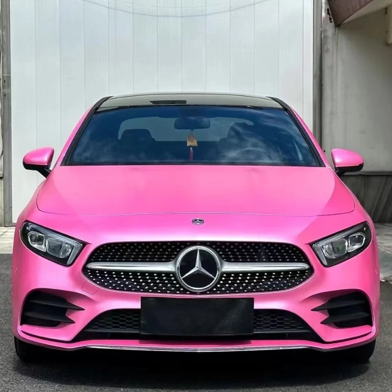 Matte Pure Metal Princess Pink Car Vinyl Wrap review Jandy