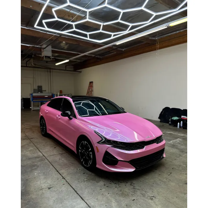 Gloss Metal Paint Shell Pink Car Vinyl Wrap review Gsodnch