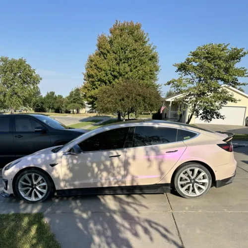 Benz Gloss Flower Yue Fen Diamond Pollen Pink Car Vinyl Wrap review 