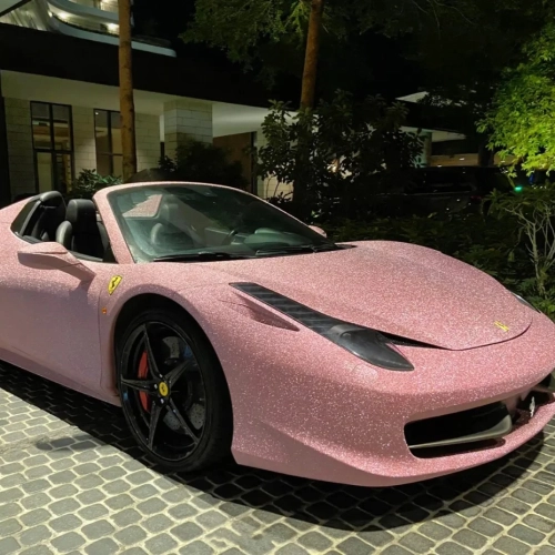 Super Diamond Pink Car Vinyl Wrap review 