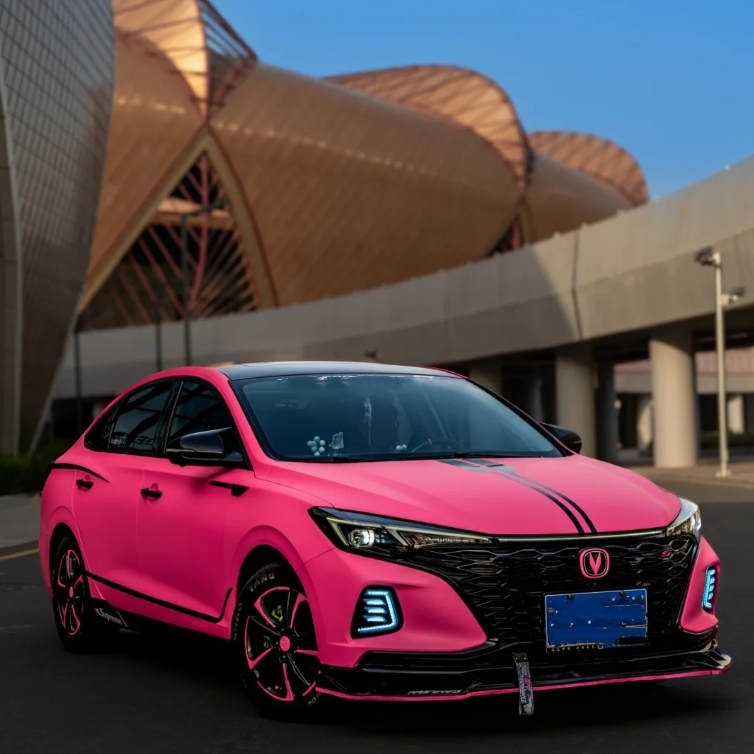 Ultimate Flat Fluorescent Pink Car Vinyl Wrap review Cdufgs