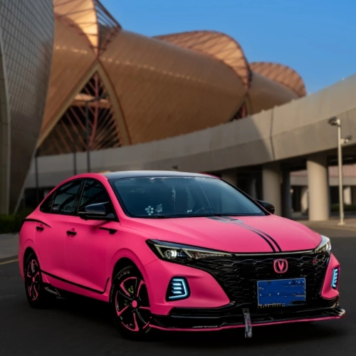 Ultimate Flat Fluorescent Pink Car Vinyl Wrap review 