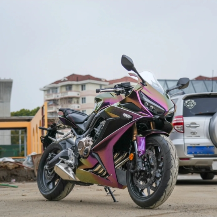  Gloss Shifting Green Purple Car Vinyl Wrap review 1