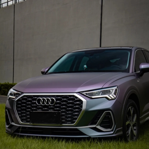 Matte Capri Purple Grey Car Vinyl Wrap review 