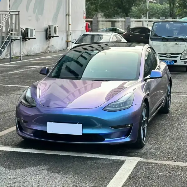 Gloss Metallic Crystal Grey Purple Car Vinyl Wrap review Hifjz