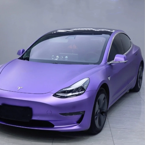 Matte Heavy Metal Sparkle Purple Car Vinyl Wrap  review 